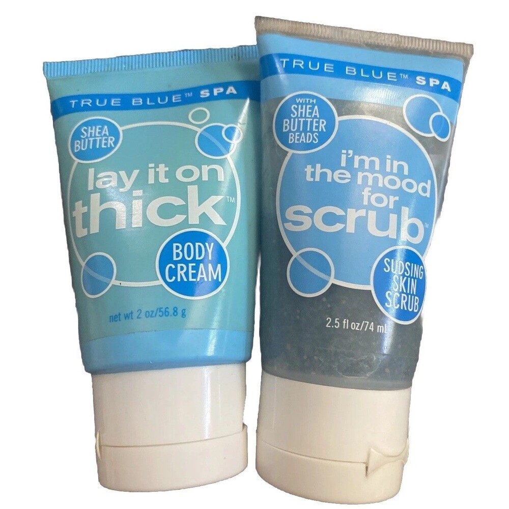 Bath & Body Works True Blue Spa I'm In The Mood For Scrub Lay It On Thick Cream